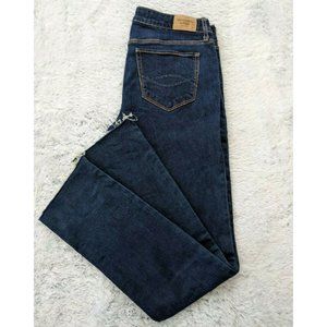 Abercrombie & Fitch Size 6 Women's Jeans Raw Hem Low Rise Ankle Skinny Blue EUC